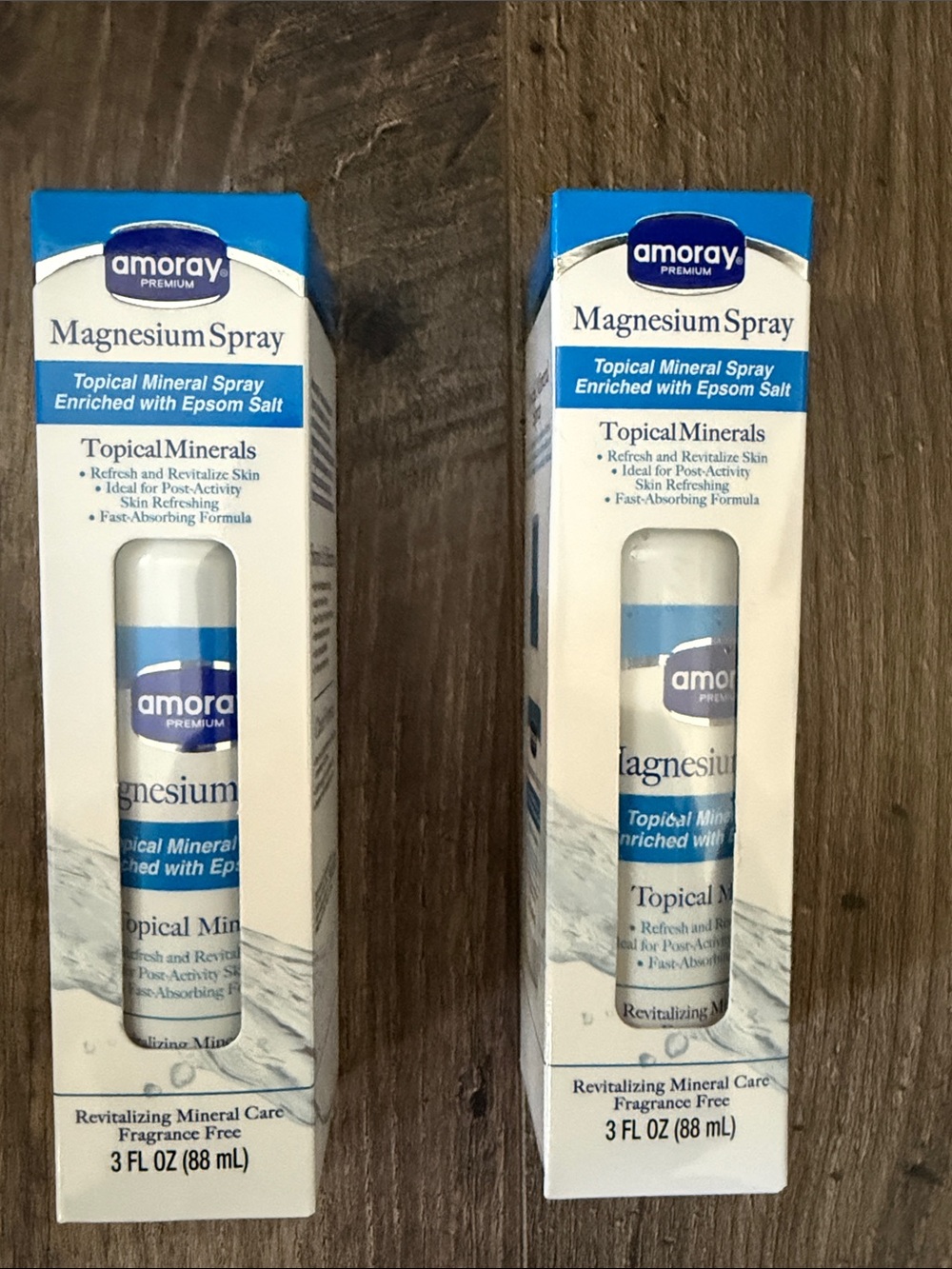 Amoray Magnesium Spray Topical Mineral Spray - White & Blue